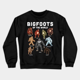 Bigfoots of the World Crewneck Sweatshirt